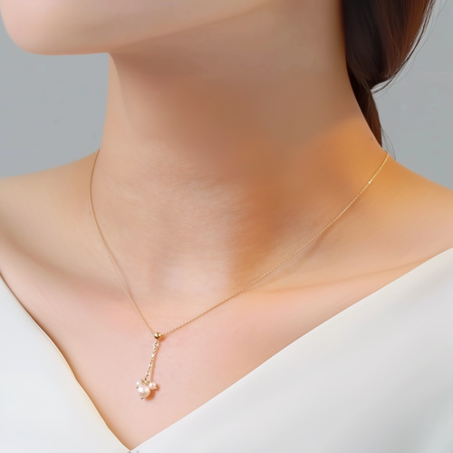 【ete】ネックレス パール K10 シンプル 普段使い◎ ete ネックレス K10YG パール レディース : ZOZOTOWN Yahoo!店