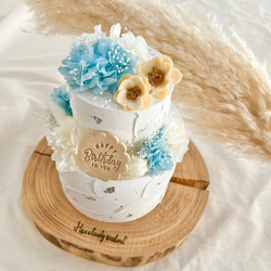 アネモネとブルー紫陽花のクレイケーキ♡ 3枚目の画像