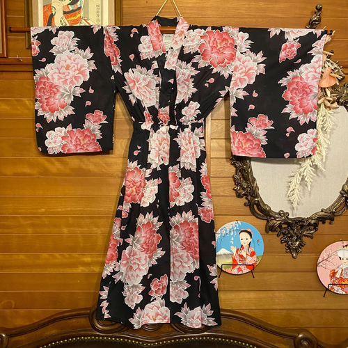 浴衣ドレス リメイク品 浴衣リメイク][refashion]浴衣リメイクでラップドレス製作・Wrap