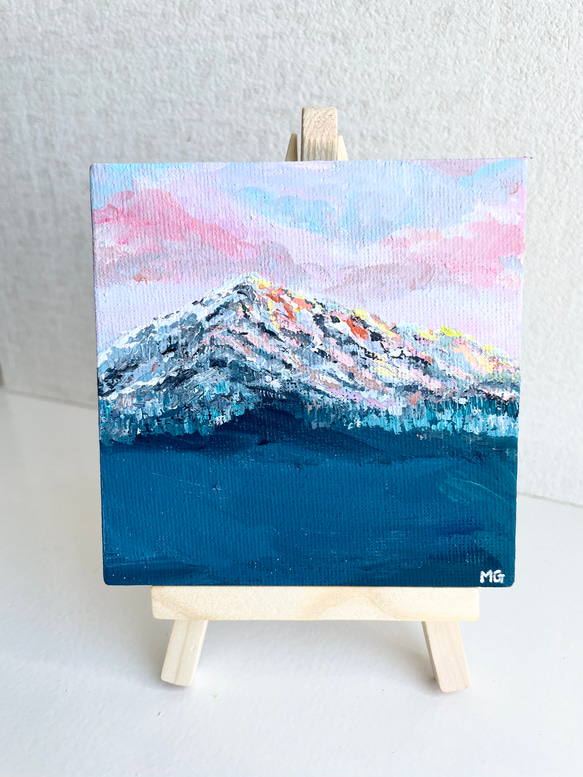 キャンバスアート、mountain scenery ,山の景色の絵、山の絵、山アート、山のキャンバスアート 1枚目の画像