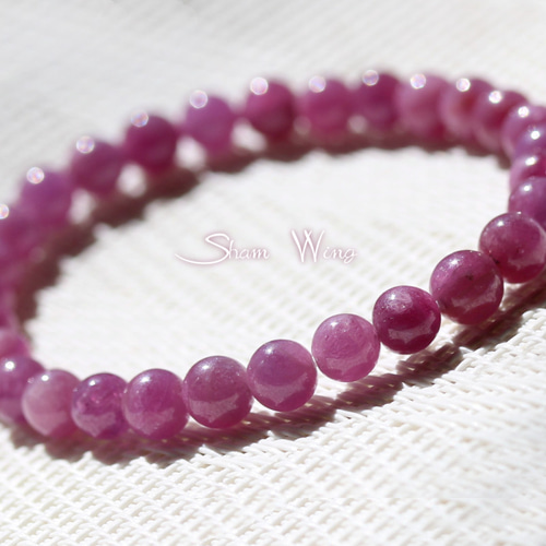 再販□高品質ルビー ブレスレット約5.9～6.1mm✿天然石 ブレスレット