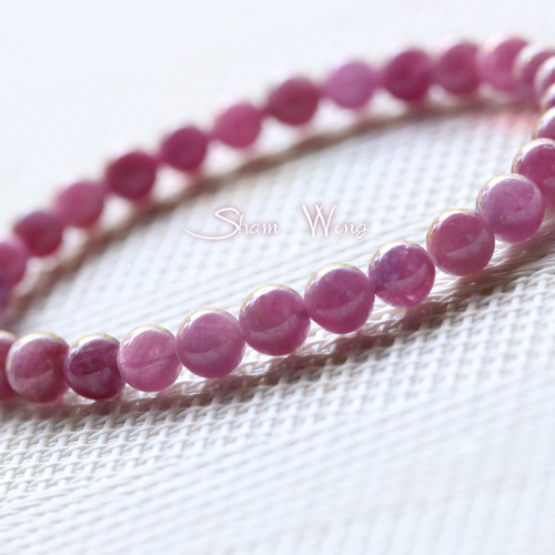 再販□高品質ルビー ブレスレット約5.9～6.1mm✿天然石 ブレスレット
