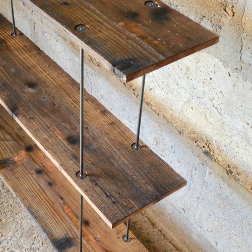 古材のシェルフ 観葉植物 プランツシェルフ 【サイズオーダーご