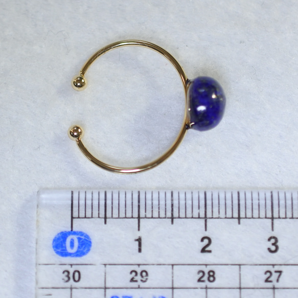 （1 件）青金石手術不鏽鋼環（8 毫米/均碼） 第5張的照片