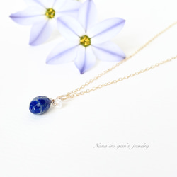 ＊1点もの＊lapis lazuli × pearl top 4枚目の画像