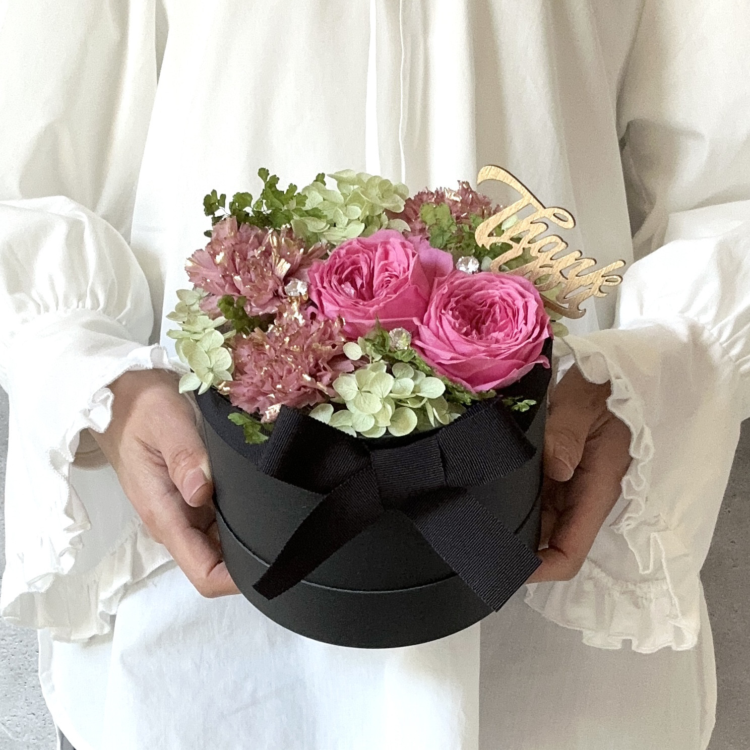 【母の日ギフト】ボックスフラワー ローズ ブラック