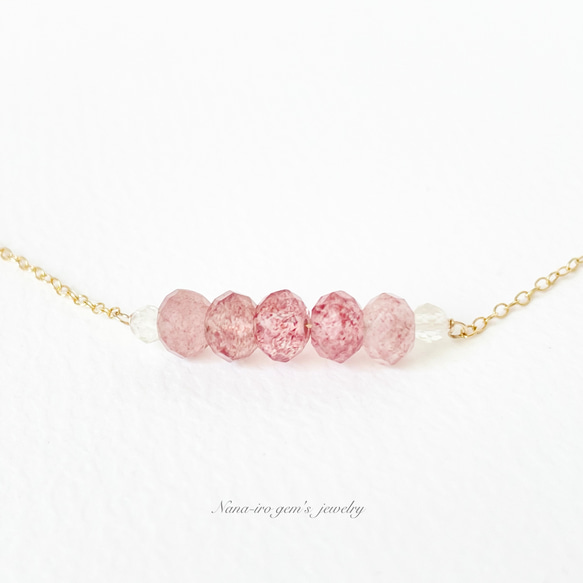 ＊1点もの＊14kgf pinkepidote × fluorite necklace 7枚目の画像