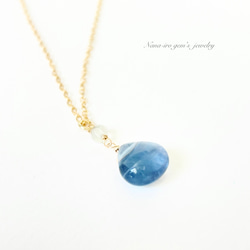 14kgf bluegreen fluorite necklace 1枚目の画像