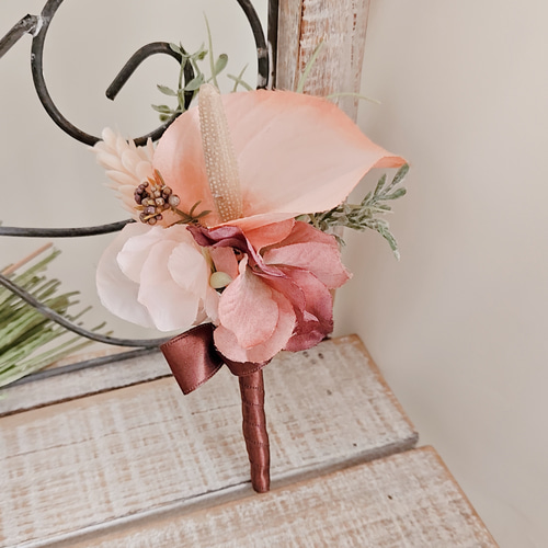 ウェディングブーケ（ブートニア付き）B-175 ブーケ himejyon 通販