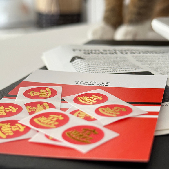 富を引き寄せるラッキーゴールド立体浮遊ゴールド防水マット小型ステッカー 10枚入り 3枚目の画像