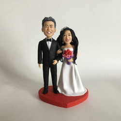 【オーダーメイド】 お写真からのウェディングフィギュア 結婚式 ウェルカム フィギュア 記念品 誕生日 贈り物 二人 11枚目の画像