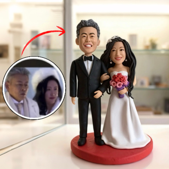 オーダーメイド】 お写真からのウェディングフィギュア 結婚式