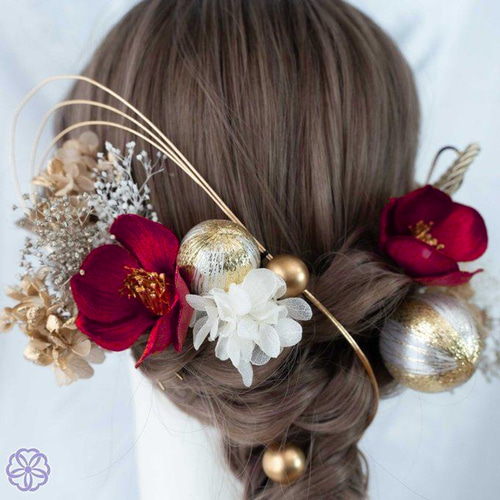 和装髪飾り　赤✕黒✕金銀　成人式卒業式袴着物振袖七五三結婚式ヘアアクセサリー 480-345x-7.jpg