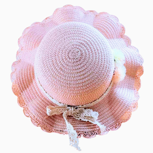 HELEN KAININGS ピンク 麦わら帽子 HELEN KAININGS ピンク 麦わら帽子