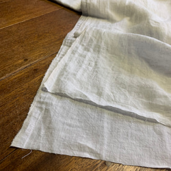 【1ｍ専用ページ】遠州織物 薄地 [リネン100%] 平織り 60番 生地 オフホワイト  1m〜 5枚目の画像