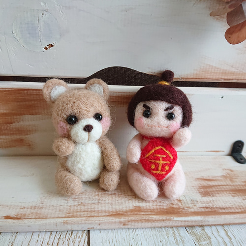 フェルトフレーム飾り・金太郎くんとくまさん・専用 高水準