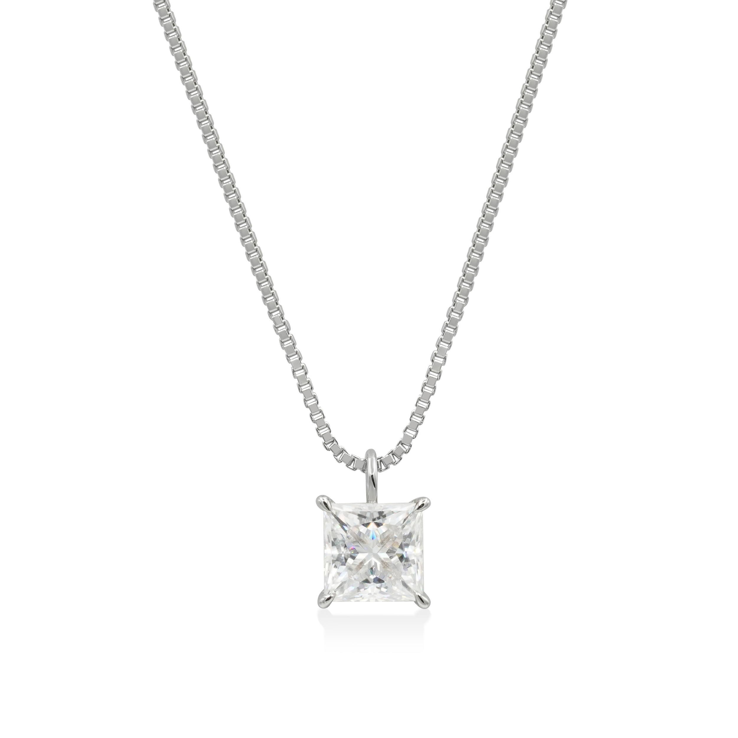 0.5ctプリンセスカットネックレス P132H24129（4週間発送）