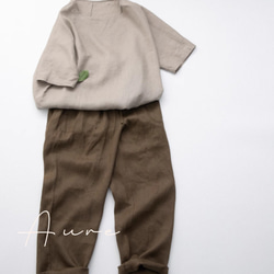 春夏.100％亜麻.リネンのカジュアルパンツ　薄手の麻パンツ  通勤　パンツ　ズボン 13枚目の画像