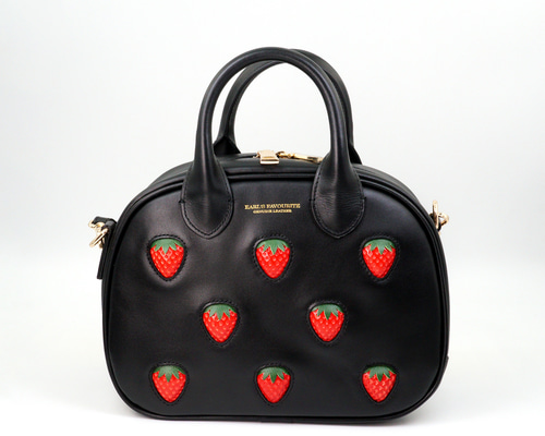 More Strawberries Collection】ミニボストンバッグ（赤いちご
