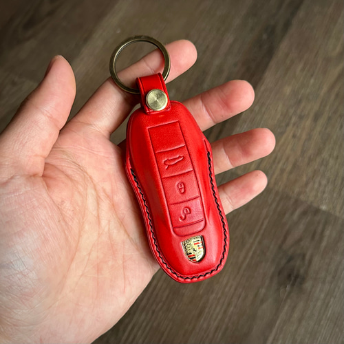 美品　ポルシェ純正　キーケース　キーカバー　赤 新品・最安値挑戦】ポルシェ キーホルダー キーケース キー