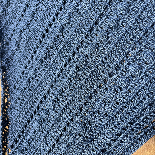 三角ミニショール コットンクロッシェ ハンドメイド 春夏物