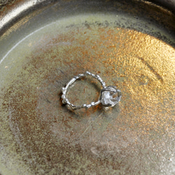 SV925・ハーキマークォーツの指環：《月の涙 02/Larme de la lune 02》 7枚目の画像