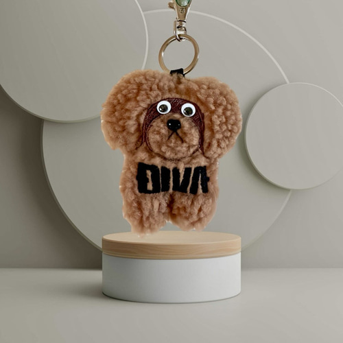 いっぬ出品 犬グッズ 名前入れ イッヌ いぬ キーホルダー ネームタグ 刺繍