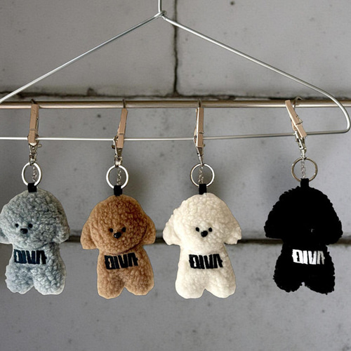 犬グッズ 名前入れ イッヌ いぬ キーホルダー ネームタグ 刺繍