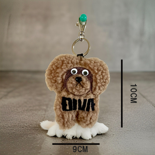犬グッズ 名前入れ イッヌ いぬ キーホルダー ネームタグ 刺繍