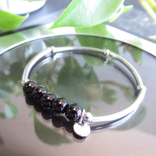 オニキス 洗練されたスタイル つけっぱなしOK！お守り ブレスレット