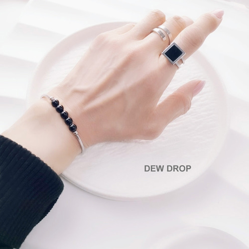 オニキス 洗練されたスタイル つけっぱなしOK！お守り ブレスレット