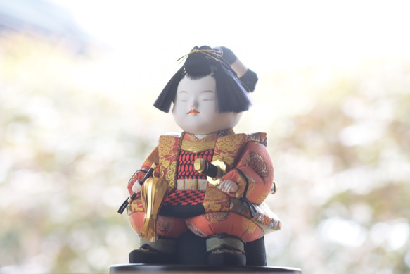 五月人形　【初陣】中橙 五月人形　 初陣