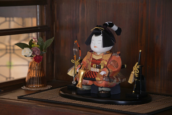 五月人形　【初陣】中橙 五月人形　 初陣