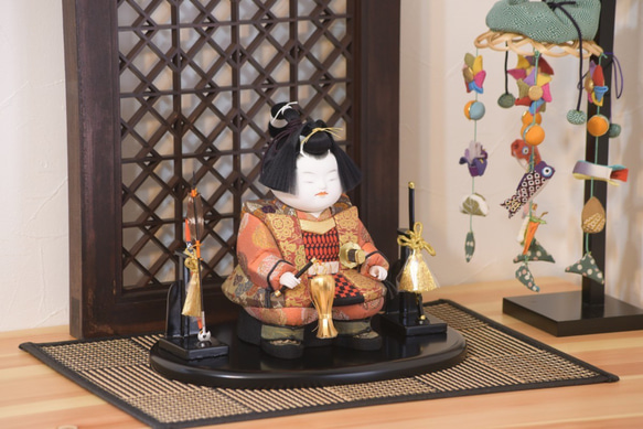 五月人形　【初陣】中橙 五月人形　 初陣