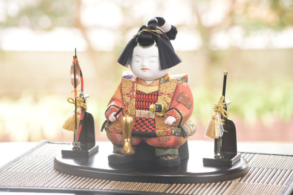 五月人形　【初陣】中橙 五月人形　 初陣