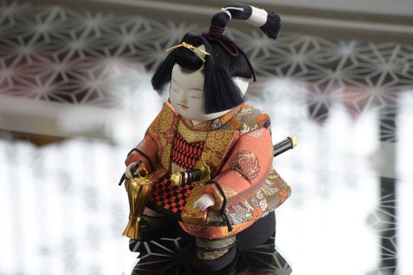 五月人形　【初陣】中橙 五月人形　 初陣