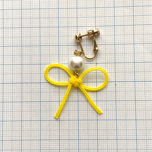 水引ピアス〜願いが叶う リボン＊水に濡れても大丈夫な水引きで作った