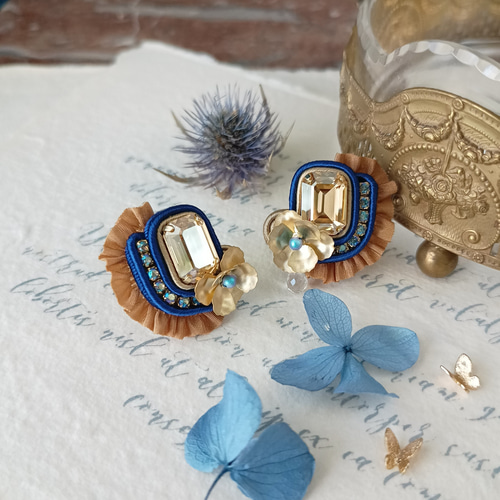 中世ヨーロッパ ドレス リボン ピアス イヤリング ピアス（スタッド