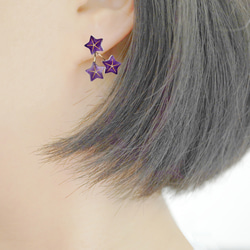 桔梗花紫水晶耳環  Amethyst balloon flowers earrings 第1張的照片