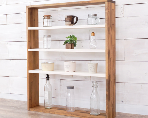 木製Aフレームシェルフ 4段 木製Aフレームシェルフ 4段