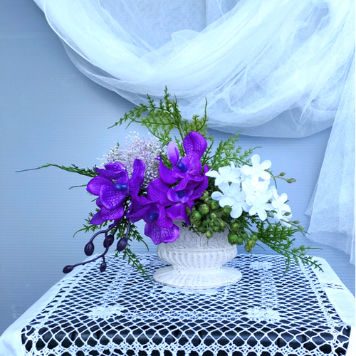 アーティフィシャルフラワー+アレンジメント プレゼント 造花+