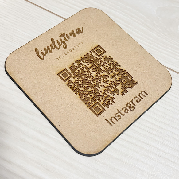 すぐに使えるQRコードスタンド】ミニ木製看板 ショップ看板 イーゼル付