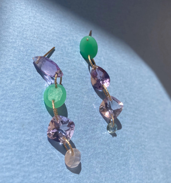 Prana spring gem drops ✴︎K14gf ピアス 11枚目の画像