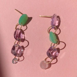 Prana spring gem drops ✴︎K14gf ピアス 3枚目の画像