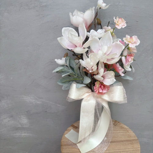 和装ブーケ モクレンブーケ タッセル付き ウェディング モクレンbouquet＊再販！！マグノリア ウェディングブーケ 和装ブーケ