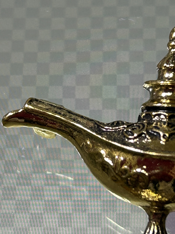 496 アラジンの魔法のランプ‼️可愛いランプブローチ(1点物)こすってみたら？、、、Ａ 5枚目の画像