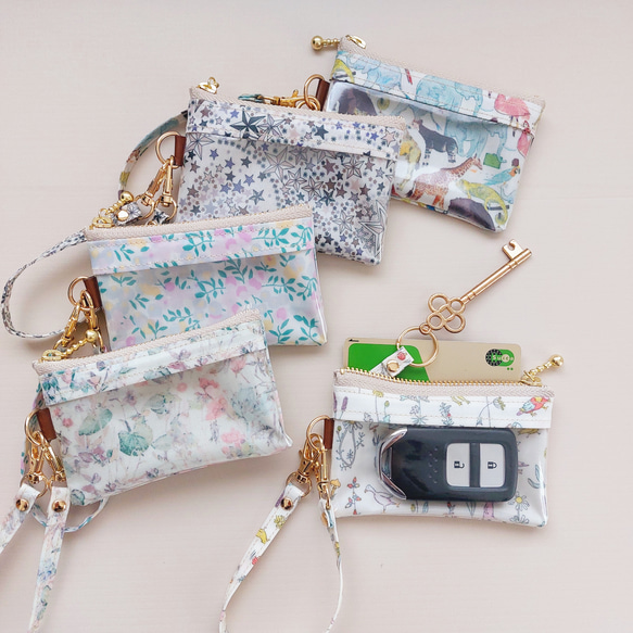 リバティ ラミネート リール式キーケース ラッシュアワー・ブラック