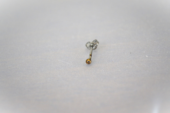 Titanium　pierced earrings・チタンピアス１粒=P・G・B=１８G 2枚目の画像