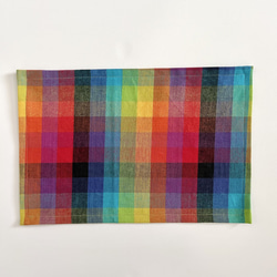 園児サイズのランチョンマット 20×30/block check 3枚目の画像