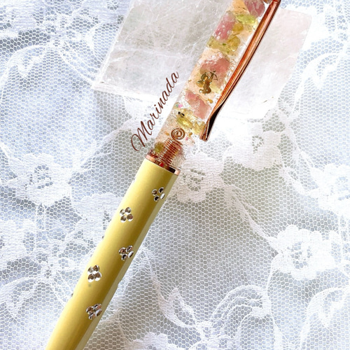 ハートチャクラを元気に オルゴナイトボールペン ピンクトルマリン